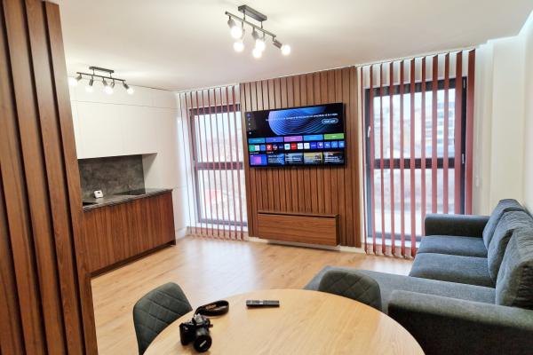 2 camere +birou mobilat lux, bloc 2025 Straulesti