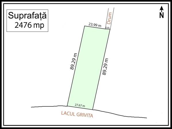 Teren de vanzare – Baneasa – Sisesti, cu deschidere la Lacul Grivita