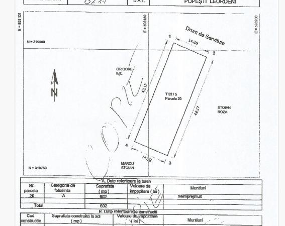 Teren Popesti-Leordeni - Intravilan - 602 mp - deschidere 14 m - Str. Sfanta Agnes