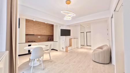 Studio dublu 2025, mobilat lux, loc de dormit separat Bucurestii Noi parcare inclusa