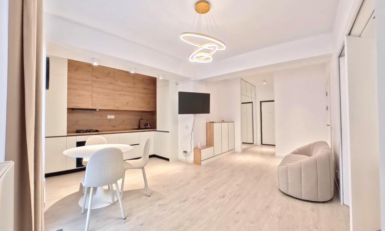 Studio dublu 2025, mobilat lux, loc de dormit separat Bucurestii Noi parcare inclusa