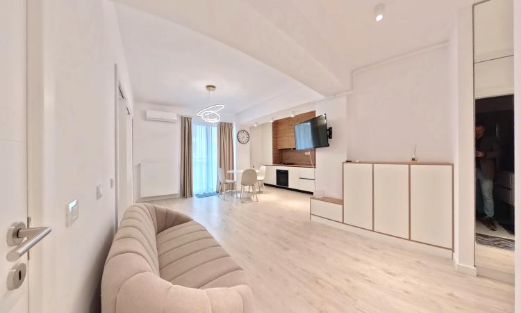 Studio dublu 2025, mobilat lux, loc de dormit separat Bucurestii Noi parcare inclusa