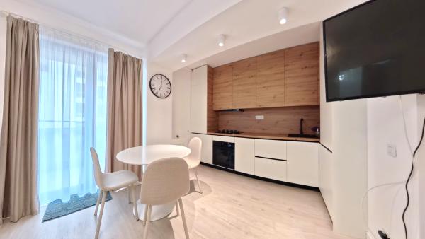 Studio dublu 2025, mobilat lux, loc de dormit separat Bucurestii Noi parcare inclusa