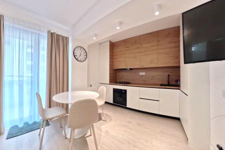 Studio dublu 2025, mobilat lux, loc de dormit separat Bucurestii Noi parcare inclusa