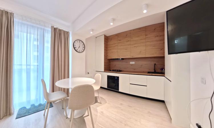 Studio dublu 2025, mobilat lux, loc de dormit separat Bucurestii Noi parcare inclusa