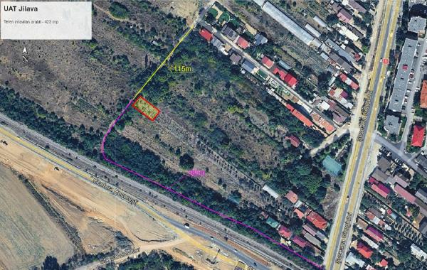 Jilava - Centura Bucuresti - teren intravilan 423 mp