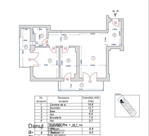 2 camere  gata de mutat Straulesti 2025  mobilat complet 2 balcoane