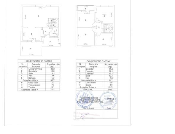 Casă P+1+M la alb în Clinceni, Str. Sabarului
