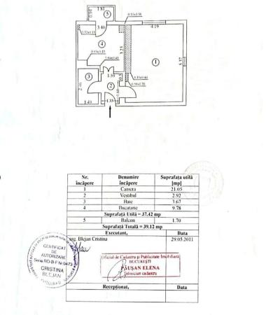 Unirii - Camera de Comert - bloc mixt - 5 minute metrou