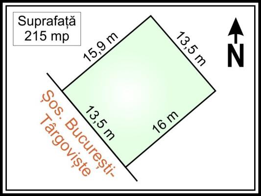 Straulesti - Doi Cocosi Stradal, teren intravilan, suprafata 215 mp