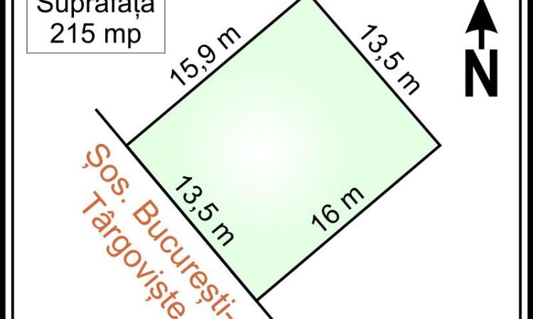 Straulesti - Doi Cocosi Stradal, teren intravilan, suprafata 215 mp