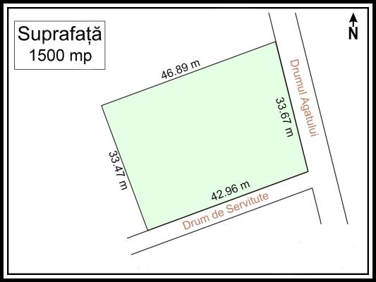 Baneasa - Drumul Agatului, teren intravilan, suprafata 1.700 mp