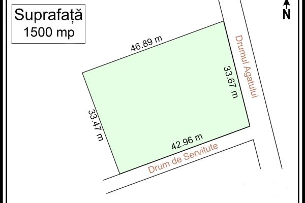 Baneasa - Drumul Agatului, teren intravilan, suprafata 1.700 mp