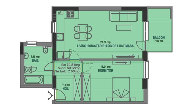 Straulesti  metrou prima inchiriere 2 camere lux bloc 2026 loc parcare subteran inclus