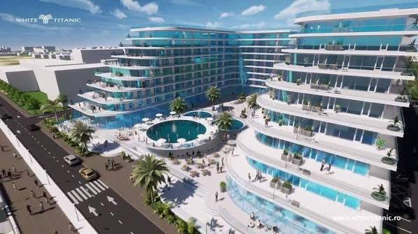 Titanic White, apartament lux, vedere frontala la mare