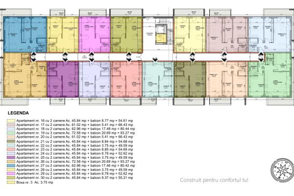 Apartament 2 camere ,etaj 1 , Mărgeanului proiect nou,comision 0 %