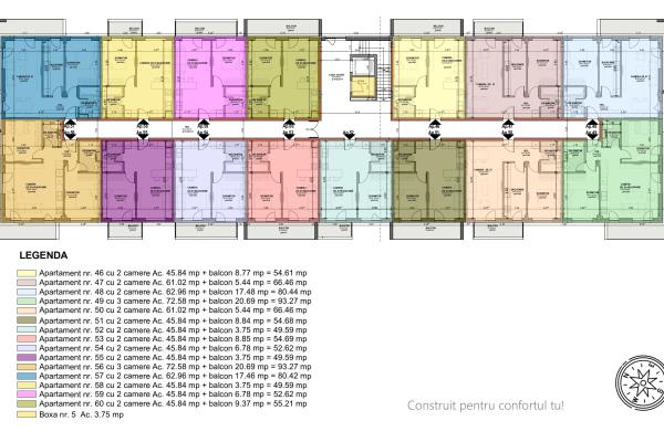 Apartament 2 camere ,etaj 1 , Mărgeanului proiect nou,comision 0 %