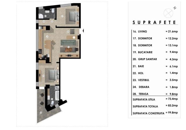 3 Camere 2021 - Papazoglu - Nerva Traian - Comision 0%