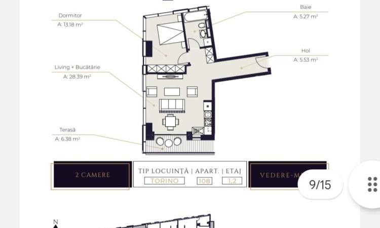 2 camere Lux, Mall Promenada