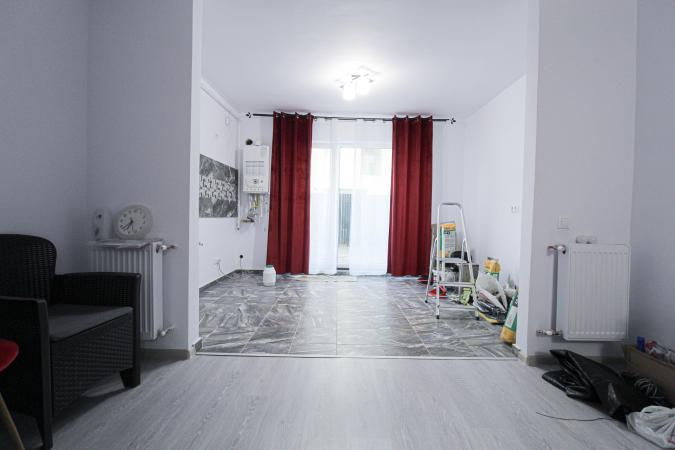 Garsonieră cu GRĂDINĂ de 20mp-Ideal SPAȚIU BIROU-Mobilă inclusă după preferințe