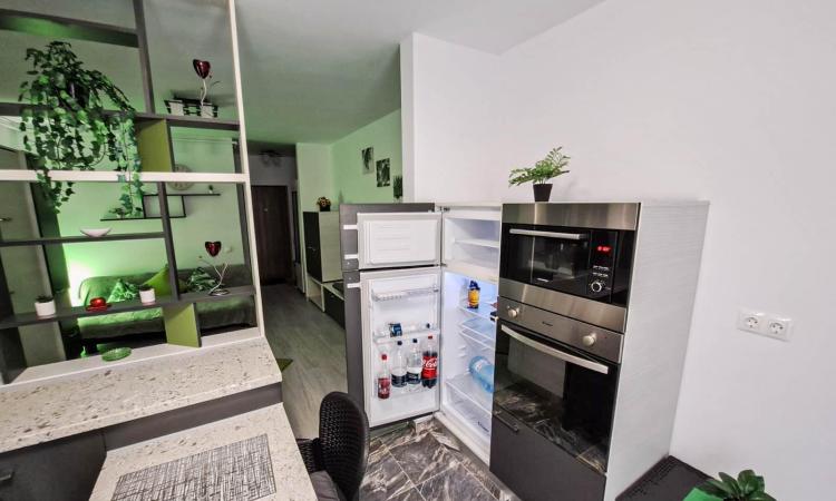 Garsonieră cu GRĂDINĂ de 20mp-Ideal SPAȚIU BIROU-Mobilă inclusă după preferințe