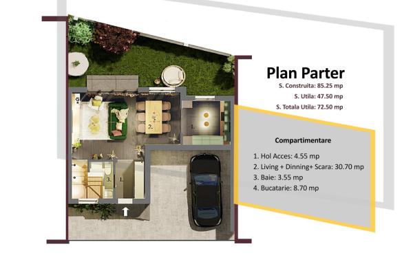 Vila in complex rezidential premium | S. Utila Totala 183mp | Damaroaia