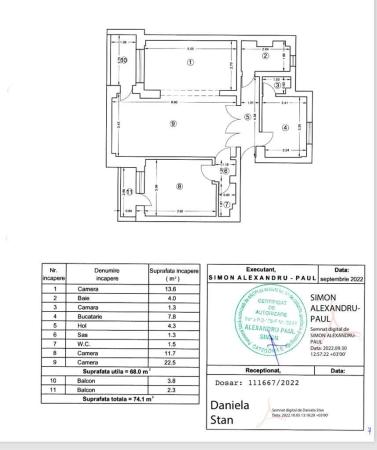 Metrou Aurel Vlaicu - 3 camere - semidecomandat