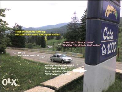 Sinaia | Teren intravilan 5.000 mp | DN71 | Cota 1000