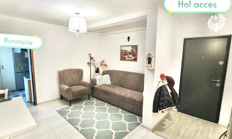 De vanzare 3 camere(65mp), decomandat si mobilat complet plus boxa generoasa