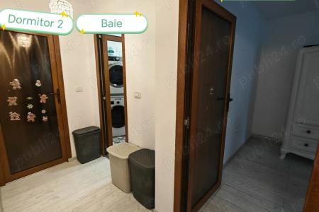 De vanzare 3 camere(65mp), decomandat si mobilat complet plus boxa generoasa