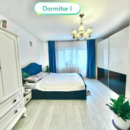 De vanzare  3 camere(65mp), decomandat si mobilat complet plus boxa generoasa
