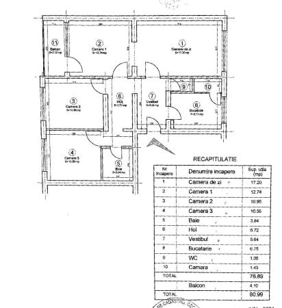 Apartament spațios și luminos - 4  camere, 80 mp, mobilat si utilat - Floreasca Compozitori