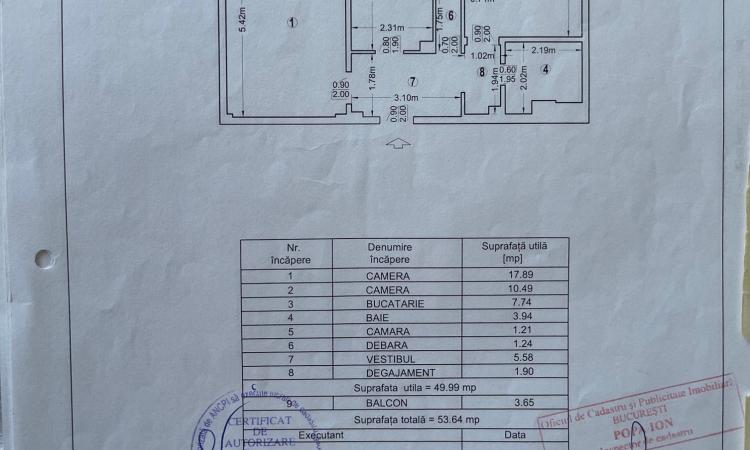 Apartament 2 camere de vânzare 5 minute metrou Mihai Bravu