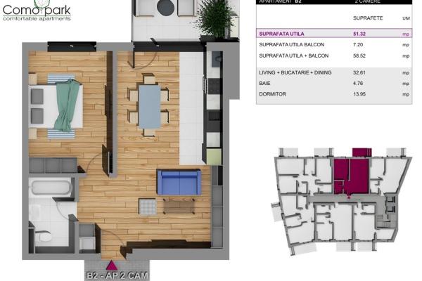 Comision 0 - 2 Camere - Como Park Residence