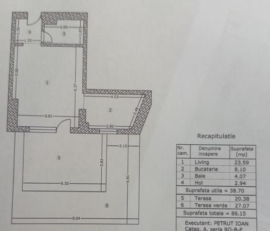 Studio - Terasă 47mp - Bloc 2026 - Virtutii/Crângași