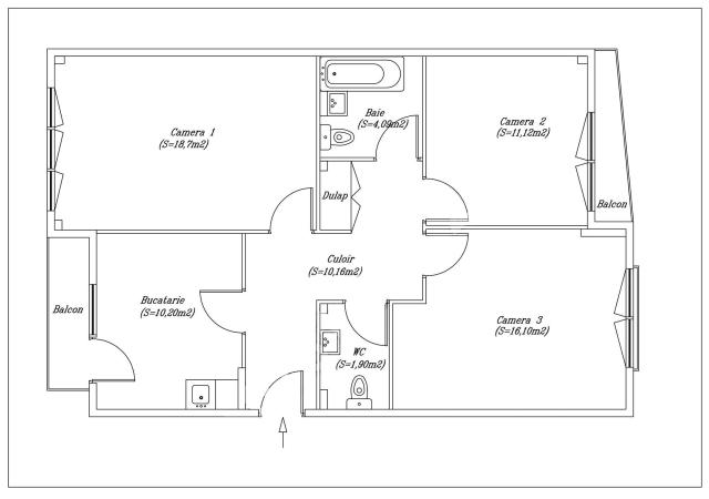 3 camere nemobilate - Unirii - Sfanta Vineri