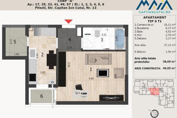 Studio Central, Pitesti Nord, langa Padure, Finisaje premium