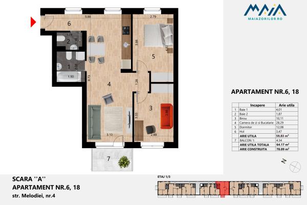 Apartament Premium | Zorilor Cluj-Napoca | Strada Melodiei | Central