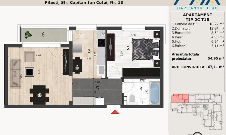 Negru Voda: Apartament 2 Camere, Finisaje Premium, Langa Padure