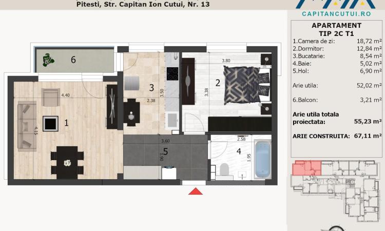 Apartament nou | Finisaje premium | Pitesti Negru Voda | Central | Langa padure