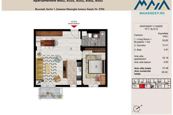 2 CAMERE | SISESTI | BUCURESTI SECTOR 1 | LANGA METROU | FINISAJE PREMIUM