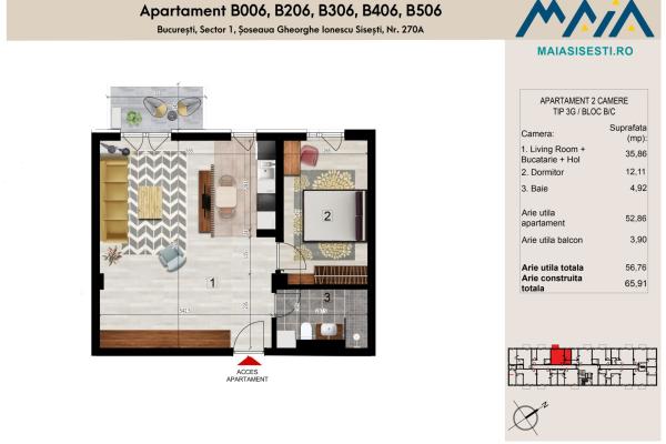 2 CAMERE | FINISAJE PREMIUM | SISESTI | SECTOR 1 | BUCURESTI
