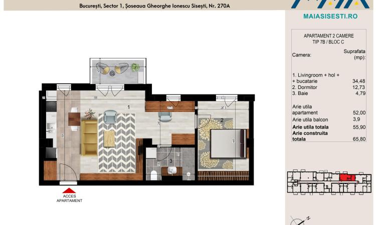 2 CAMERE | FINISAJE PREMIUM | SISESTI | SECTOR 1 BUCURESTI | MAIA