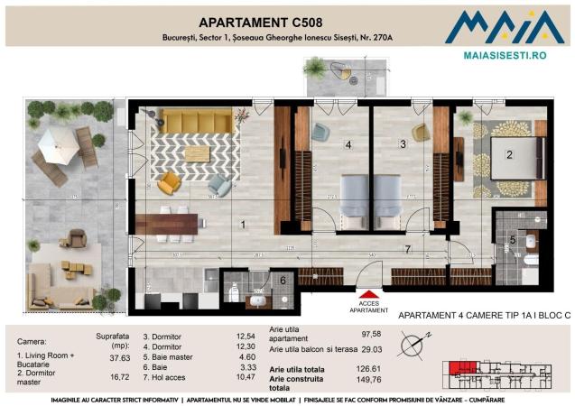 4 CAMERE | FINISAJE PREMIUM | SISESTI | MAIA | LANGA METROU STRAULESTI