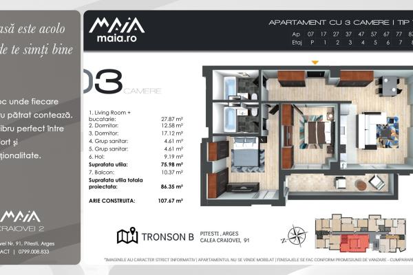 Apartament 3 Camere Premium | Calea Craiovei | Ultracentral