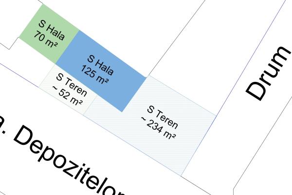Hala 125 mp + teren 234 | Spatiu Comercial | Pitesti | Strada Depozitelor