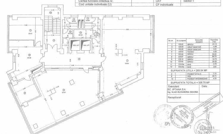 SPAȚIU DE BIROURI –etaj 5 INTEGRAL | 345mp- Gara de nord - 200m Metrou