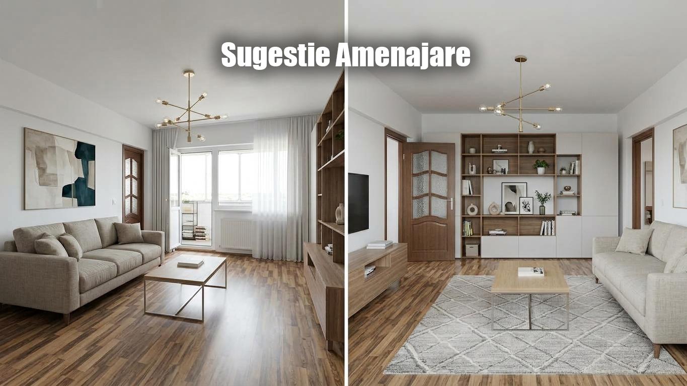 Apartament 3 camere decomandat, bucatarie mobilata si utilata, 79mp
