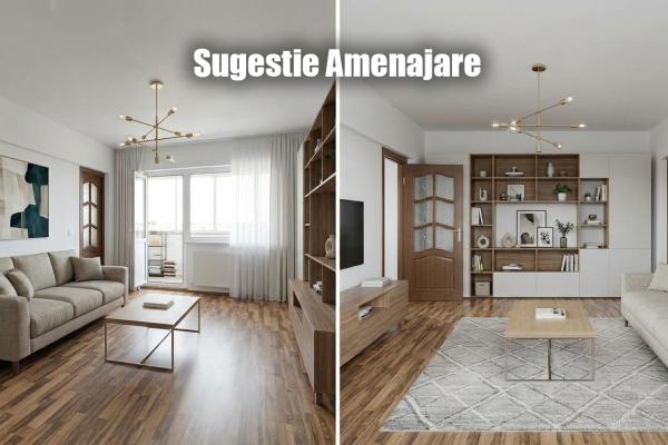 Apartament 3 camere decomandat, bucatarie mobilata si utilata, 79mp