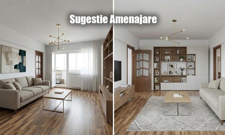 Apartament 3 camere decomandat, bucatarie mobilata si utilata, 79mp